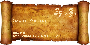 Szuhi Zenina névjegykártya